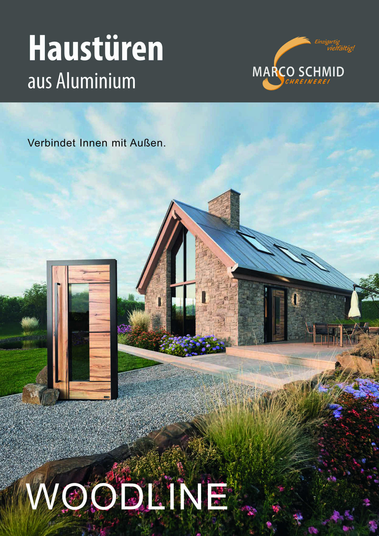 Modernes Haus, Natur, große Haustür
